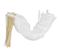 31 unidades de paredes de boda con campana, varitas mágicas para boda, serpentinas con palitos de madera, se utilizan para bodas, cumpleaños, fiestas, celebraciones de vacaciones (blanco, 31 unidades)