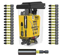 31 x SabreCut SCRPZ33231B 32mm PZ3 y 60mm Portapuntas de impacto Juego de puntas de destornillador de impacto magnético Pozi Pozidriv de un solo extremo Compatible con Dewalt Bosch Makita y otros