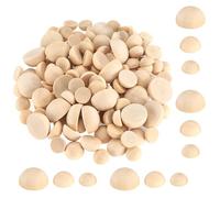 310 Pcs Bolas de Madera para Manualidades, Cuentas de Madera, Cuentas de Media Abalorios de Madera Natural para Manualidades Bricolaje Decoraciones Macrame, 10mm/12mm/15mm