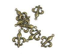 310 piezas de joyería de tono bronce antiguo 519250 Fleur de Lis Iris Lily Craft Craft Craft Craft Craft Craft Abalorios