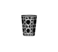 310ml Colorful Checkered Glass Cup European Style Creative Whiskey Glasses Hand-carved Drinking Water Bottle Summer Coffee Mugs(Black)