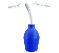310ml Enema Irrigador Intestinal Bulbo Ducha Vaginal De Silicona Anti-Reflujo Pera Lavativas Anales Ducha Intima Enema- Anal Bulbo Ducha Anal y Vaginal Forma Rápida De Aliviar El Estreñimiento (Azul)