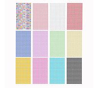 3120 pegatinas autoadhesivas de diamantes de imitación de 6 mm, pegatinas de gemas de cristal, hoja de adorno para manualidades, fabricación de tarjetas (12 hojas)