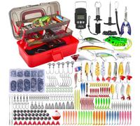 314 unidades de anzuelos de pesca, maletín de pesca con accesorios, accesorios de pesca con clips de labios, removedor de ganchos, maletín de pesca con accesorios, equipo de pesca adecuado para