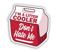 314PI Little Cooler - Calcomanías de vinilo troqueladas con texto en inglés "Don't Hate Me Just Because I'm A Little Cooler Water Assistant", calcomanías para enfriador, calcomanías para coche, laptop, funda de teléfono, botellas de agua, monopatín, calcomanías de salud mental, regalos divertidos para niñas y niños, paquete de 3 piezas (tamaño 3 x 2.8 pulgadas)