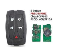 (315 Chip) 5 Button For Land Rover Freelander 2 Smart Remote Control Car Key 315/433 Mhz Pcf7953 Fcc: Kobjtf10a With Small Blade