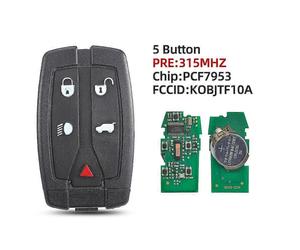(315 Chip) 5 Button For Land Rover Freelander 2 Smart Remote Control Car Key 315/433 Mhz Pcf7953 Fcc: Kobjtf10a With Small Blade