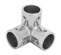 316 Stainless Steel 3 - Way Pipe Fitting | 1 Inch Corner Tube Connector with Side Outlet Elbow | Oxidation Tolerant Pipe Fitting for Plumbing/Industrial/Marine Applications