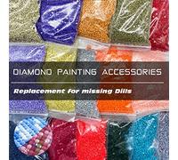 317 cuentas redondas para pintura de diamantes, accesorios de pintura de diamantes repuesto para taladros perdidos,cuentas de diamante de repuesto, piedras preciosas, alrededor de 3500 piezas