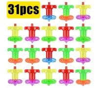 31pcs Mini Peonzas de Cuerda Colores Aleatorios, para Detalles de , Recompensas de , Rellenos de Piñata y Bolsas de Regalo, Halloween, Pascua y Otras Navideñas