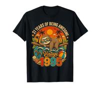 31st Birthday Retro Sloth Tropical Vintage 1995 31 Years Old Camiseta