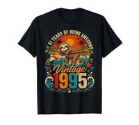 31st Birthday Retro Sloth Tropical Vintage 1995 31 Years Old Camiseta