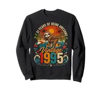 31st Birthday Retro Sloth Tropical Vintage 1995 31 Years Old Sudadera