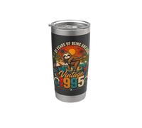 31st Birthday Retro Sloth Tropical Vintage 1995 31 Years Old Vaso térmico de acero inoxidable de doble pared