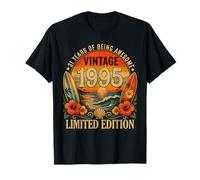 31st Birthday Tropical Vintage 1995 31 Years Old Men Women Camiseta