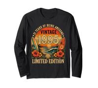 31st Birthday Tropical Vintage 1995 31 Years Old Men Women Manga Larga