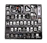 32/42pcs Máquina de Coser Doméstica Prensatelas Pie Set para Brother, Babylock, Singer, Janome, Kenmore, y Blanco Caña Baja Máquinas de Coser Transportador Pies Herramienta Kit - 42 Pieza/Set