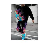 (32-997-004-LMB-2-S)Conjunto de sudadera con capucha personalizada en 3D más vendido de primavera y