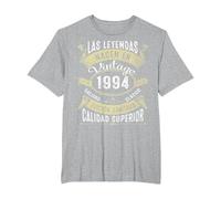 32 Años Cumpleaños Regalo Hombre Mujer Vintage 1994 Camiseta, Hombre Tallas Grandes, Gris Jaspeado, 2X Alto