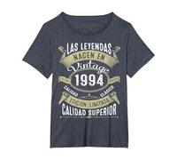 32 Años Cumpleaños Regalo Hombre Mujer Vintage 1994 Camiseta, Mujer Tallas Grandes, Azul Jaspeado, 2XL Grande