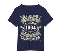 32 Años Cumpleaños Regalo Hombre Mujer Vintage 1994 Camiseta, Mujer Tallas Grandes, Azul Marino, 2XL Grande