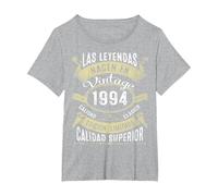 32 Años Cumpleaños Regalo Hombre Mujer Vintage 1994 Camiseta, Mujer Tallas Grandes, Gris Jaspeado, 2XL Grande