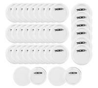 32 botones para hacer uno mismo sin máquina de botones, para manualidades, transparentes, 58 mm, con imperdible, para manualidades, para fotos, ropa, escuela, 58 mm, Acrílico
