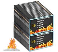 32 Cajas 1152 Pastillas de Encendido Chimenea, Pastillas de Fuego para Encendido Carbón, Chimeneas, Estufas y Barbacoas, Pastillas Iniciador De Fuego Enciende Facil y Rápido, Fabricado en España