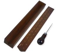 32 cm Holz-Buchbinde-Stanzwiege mit Ahle,buchbin-signatur-stanzwerkzeuge für DIY Buchbinderhandwerk und Nähzubehör,Stanzwiege aus Holz zum Buchbinde-Binder führung,buch binder set,Braun-M