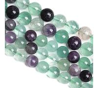 32 cuentas de piedra natural de fluorita verde de 12 mm para hacer joyas y pulseras, 1 hebra