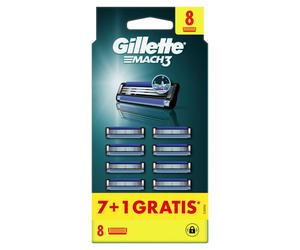 ¡32% DTO! Gillette Mach3 Pack Ahorro 7+1 Recambios Para Maquinillas De Afeitar Para Hombre