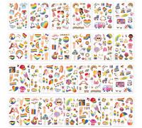 32 Hojas/480+Piezas Pegatinas de Orgullo Gay, Pegatinas de Arcoíris para Accesorios Queer Trans Bi Lesbianas LGBTQ para Ordenador Portátil Coche Casco Botella de Agua Decoración de Fiesta