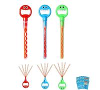 32-Hole Five-Claw Bubble Wand, Magical 5-Claw Smiley Bubble Stick for Party Favors, Birthday, Easter, Graduation, Bubble Theme Party (Red+Blue+Green)