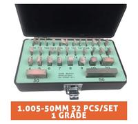 32 Pcs High Accuracy Steel Gauge Measuring Block Set Testing Gage Block Gage Measurement 0/1 Grade,Resistente a la corrosión(1 grade)