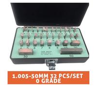 32 Pcs High Accuracy Steel Gauge Measuring Block Set Testing Gage Block Gage Measurement 0/1 Grade,Resistente a la corrosión(0 grade)