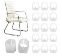 32 Pcs Silla Pierna Caps,Silla Tapas para Piernas Silicona Abrazadera De Tubo En Forma De U Muebles Cubiertas De Antideslizante Mesa Protectores De Piso (White,25mmU Type)