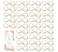 32 Pcs Soporte Tarjetas Mesa Boda Metal, Porta Tarjetas en Forma de 8 Dorados, Porta Clips de Soportes para Números de Mesa, Clips Marcasitios Boda, Soporte para Números de Mesa Fotos de Mesa