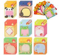 32 piezas (640 hojas) Notas Adhesivas de Animales, 8 Estilos Mini Notas Adhesivas Bonitas para Recordatorios para el Hogar,Mensajes Oficina,Regalos de Estudiantes