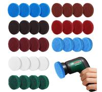 32 Piezas Accesorio para Cepillo Universal para Bosch,Cepillo de Limpieza Compatibles con El Cepillo de Limpieza Bosch Home/Garden 6033,Almohadilla de Microfibra,Almohadilla de Fibra de Esmeril