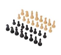 32 Piezas Ajedrez Plástico Juego Profesional Sin Tablero Marrón+nero