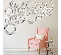 32 piezas Ajuste Espejo Acrílico Desmontable Etiqueta de Pared Decal Casa Decoración (Estilo 4)