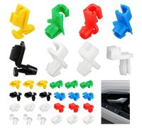 32 Piezas Clips de Retención de Varilla de Bloqueo de Puerta de Coche, Clip Cerradura Puerta Coche, Sujetadores de Plástico, para Varilla de 2-3,5 mm Orificio de 5,5-7,8 mm, Clip Sujeción