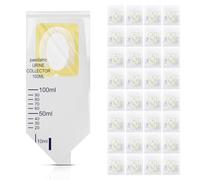 32 Piezas Colector Orina Pediatrico - Llevar Bolsas de Orina Pediátrica (100 ml), con Superficie Adhesiva, Higiénicas, Prácticas y Portátiles, Ideales para Viajes, Senderismo y Acampadas