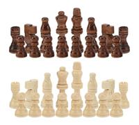 32 Piezas De Ajedrez De Madera Pieses, Piezas De Ajedrez Profesionales Solo Chessmen Juego De Ajedrez Peones Estatuilla Piezas para Tener en Casa, Escuelas, Cafeterías
