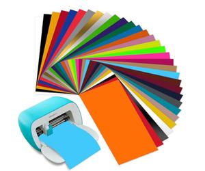 32 piezas de vinilo térmico inteligente para transferencia de calor para Cricut Joy 14 cm * 30,5 cm Vinilo termoadhesivo HTV sin estera de corte, vinilo termoadhesivo inteligente para plóter