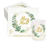 32 piezas eucalipto servilletas de boda + 8 piezas linterna decoración de la mesa servilletas de boda decoración de la mesa de boda linternas servilletas blanco Sr. y Sra. decoración de la boda