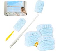 32 Piezas para Swiffer Plumero Atrapapolvo Recambios Kit,3D 360° para Swiffer Duster Atrapa Polvo, con Manejar, Poste Telescópico, para Suciedad, Atrapa Polvo