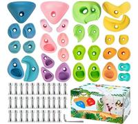 32 Piezas Presas de Escalada, presas Escalada niños, rocodromo Infantil Pared, Soportes De Colores Claros para Jugar Torre Y Pared Escalada, Cumpleaños para Niños