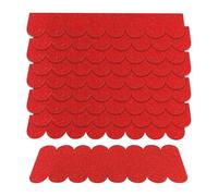 32 Piezas Tejas Para Techos Autoadhesivas,Tejas De Fieltro Impermeables Para Casa,Mini Tejas Para Pajaros Exterior,Para Cajas Nido,Casetas Para Insectos,Cabañas,Rojo,Kiuiom
