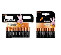32 pilas Duracell AA + AAA Plus Power Boost (1 blíster de 16 pilas AA, hasta un 150 % de duración extra, 1 blíster de 16 pilas AAA de hasta un 100 % de duración extra), 32 pilas (LR6/MN1500 + LR03
